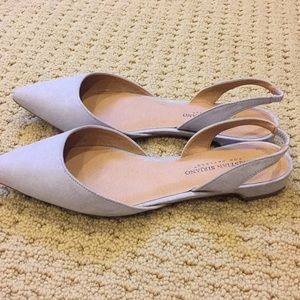 Lavender flats with elastic strap backing